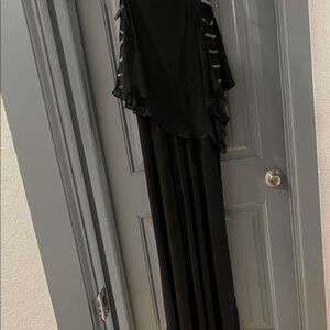 Roz & Ali Black Evening Dress with Embellished Detail